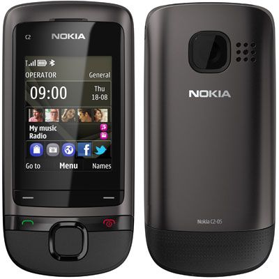 Nokia C2-05 Grafite dualband Acesso Redes Sociais